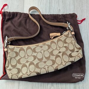 Coach Brown Signature Shoulder Bag